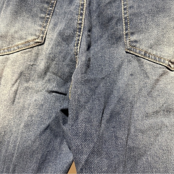 D. Jeans Straight Leg Cuffed Ankle Jeans Medium Wash Whiskered Plus Size 16 - Picture 13 of 14